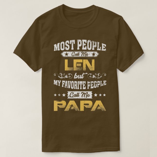 T-shirt Nom du LEN Mon peuple favori M'appelle Papa (Design devant)