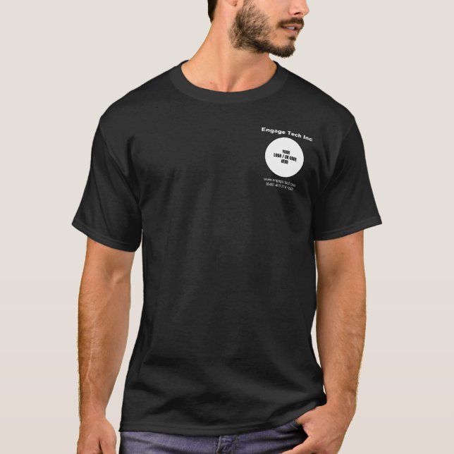 T-shirt Nom du logo de l'entreprise personnalisée Personne (Devant)