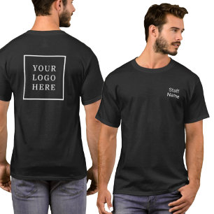 T-shirt Nom du personnel et Logo de la société Back
