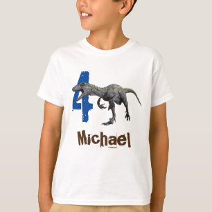 T-shirt Nom du Raptor Age Dinosaur Jurassic age
