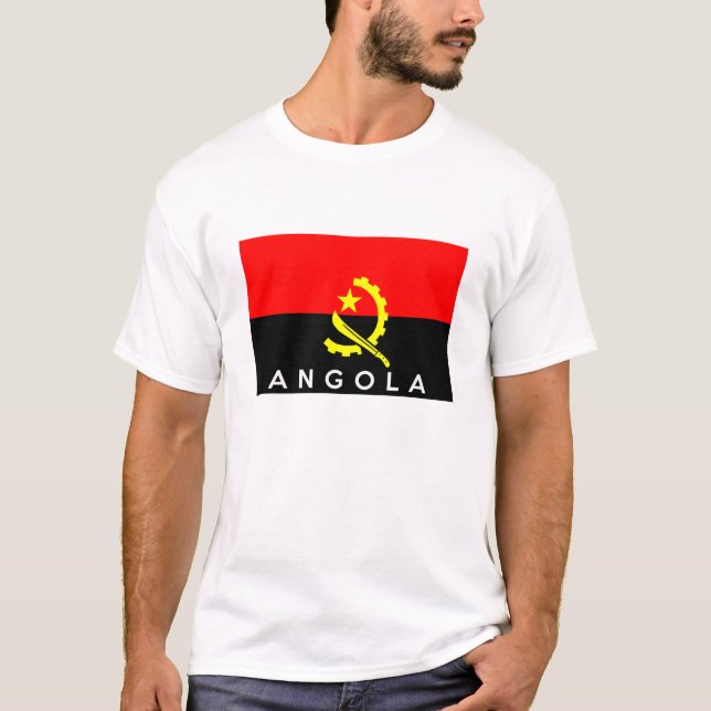 T-shirt nom du symbole du pays d'angola (Devant)