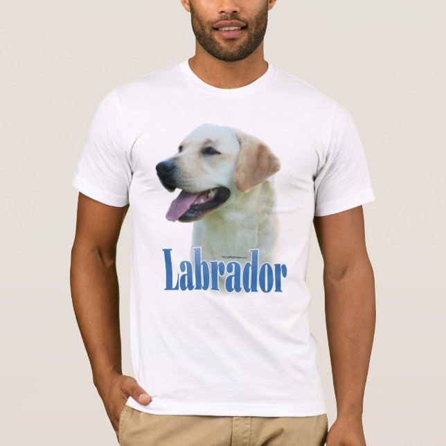 T-shirt Nom du trieur du Labrador jaune (Devant)