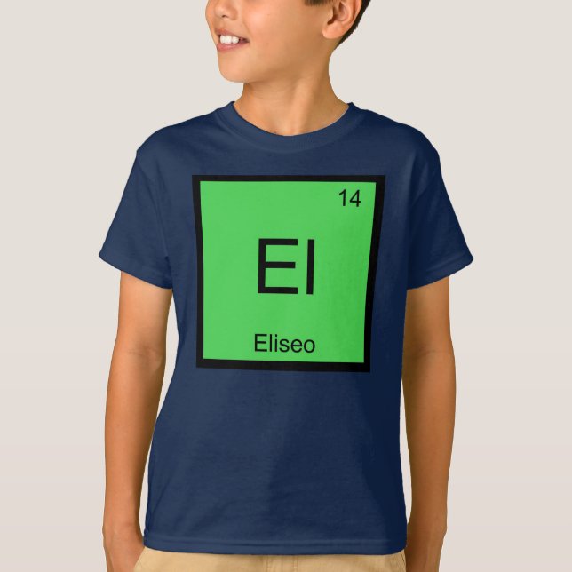 T-shirt Nom Eliseo Chimie Élément Tableau périodique (Devant)