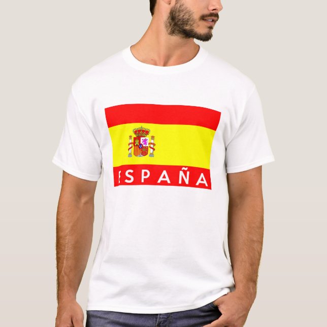 T-shirt nom espagnol des textes de pays de drapeau (Devant)