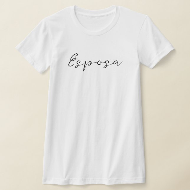T-shirt Nom espagnol Esposa (Femme) Simple, élégant (Poser)