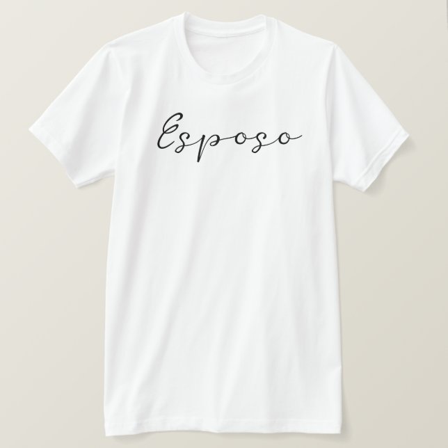 T-shirt Nom espagnol Esposo (Mari) Simple, élégant (Design devant)