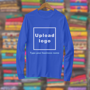 T-shirt Nom et logo de l'entreprise sur le tamis Royal Blu