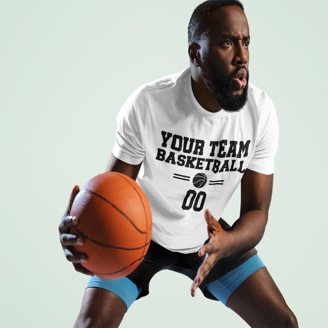 T-shirt Nom et numéro de l'équipe de basket-ball Modèle (Créateur téléchargé)