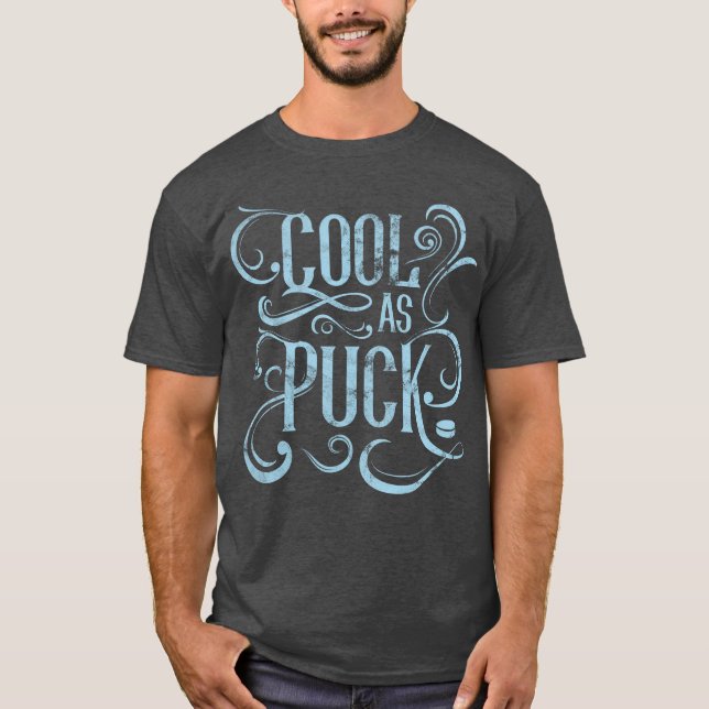 T-shirt Nom et numéro Retour Imprimer Cool comme Puck Hock (Devant)
