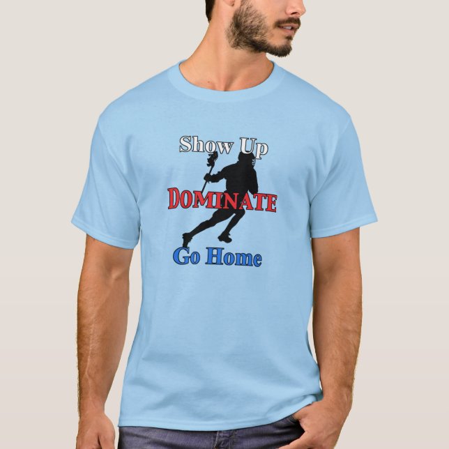 T-shirt Nom et numéro sur le dos Lacrosse Lecteur sérieux (Devant)