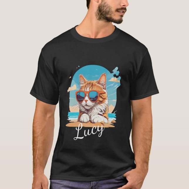 T-shirt Nom et photo de compagnie avec une typographie mod (Devant)