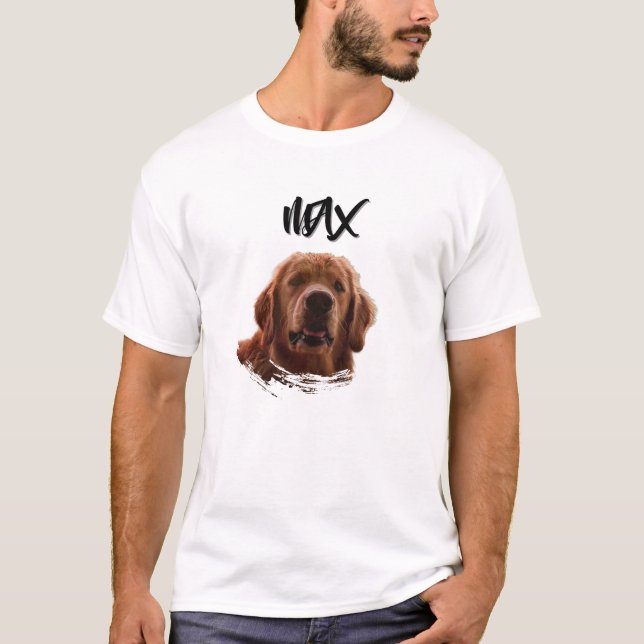 T-shirt Nom et photo de typographie moderne simple et cool (Devant)