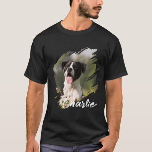 T-shirt Nom et photo modernes personnalisés simples pour a