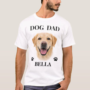 T-shirt Nom et photo personnalisés de chien modernes et co
