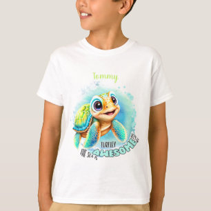 T-shirt Nom été de la Tortue mignonne Garçon