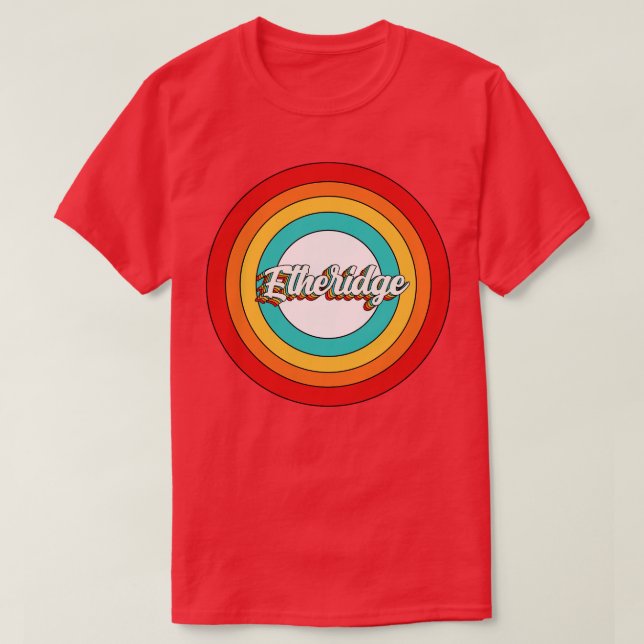 T-shirt Nom Etheridge Chemise Vintage Etheridge Cercle (Design devant)