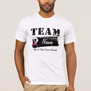 T-shirt Nom fait sur commande d'équipe - cancer de la tête