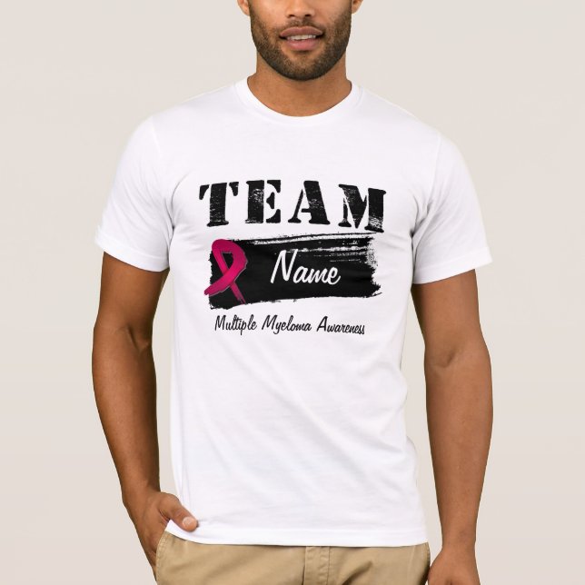 T-shirt Nom fait sur commande d'équipe - myélome multiple (Devant)
