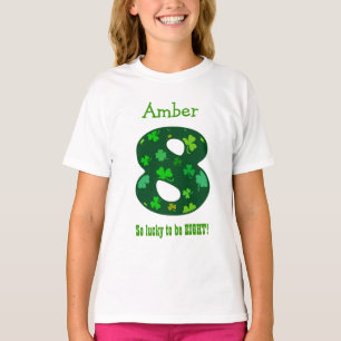 T-shirt Nom fait sur commande V10 de nombre de shamrock de
