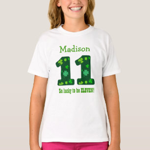 T-shirt Nom fait sur commande V10C de nombre de shamrock