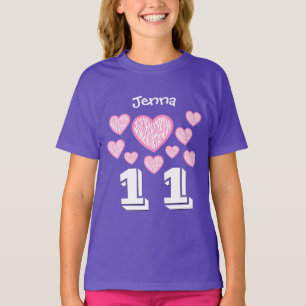 T-shirt Nom fait sur commande V11 de grand nombre de 11