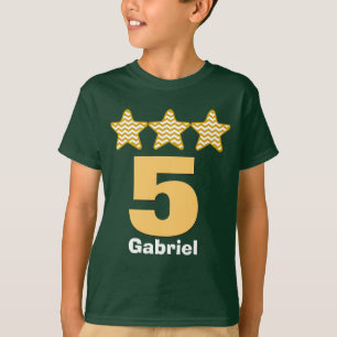 T-shirt Nom fait sur commande V14 de grand nombre de 5