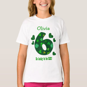 T-shirt Nom fait sur commande V18 de nombre de shamrock de