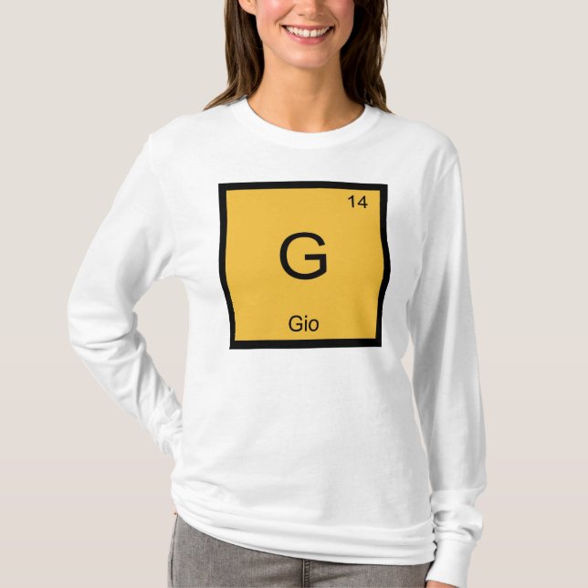 T-shirt Nom Gio Chimie Élément Tableau Périodique (Devant)