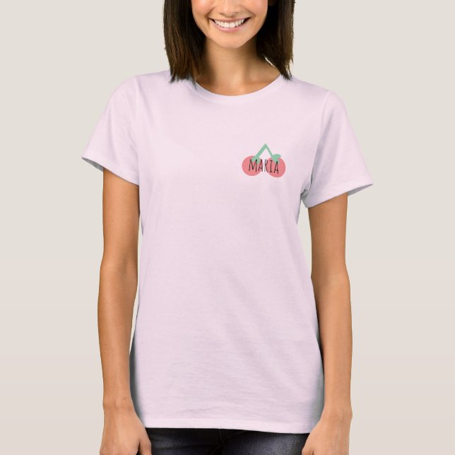 T-shirt Nom initial du fruit cerise (Devant)