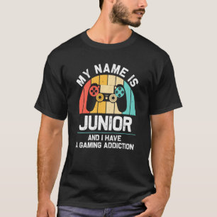T-shirt Nom Junior Personnalisé Funny Jeu Geek Birthda