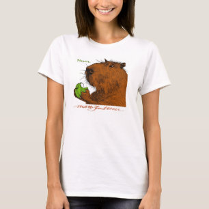 T-shirt "Nom." La pièce en t de la femme colorée de