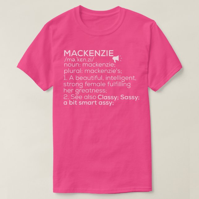 T-shirt Nom Mackenzie Définition de Mackenzie Fema (Design devant)