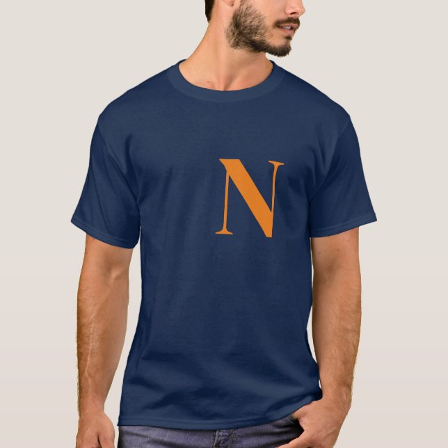 T-shirt Nom manuscrit monogramme initial (Devant)