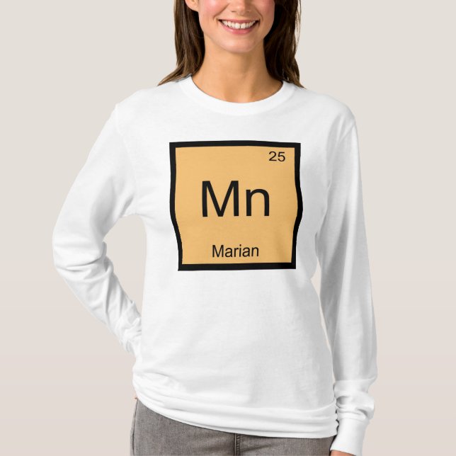 T-shirt Nom Marian Chimie Élément Tableau Périodique (Devant)