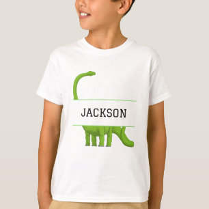 T-shirt Nom mignon Dinosaure Personnalisé Enfants Blanc