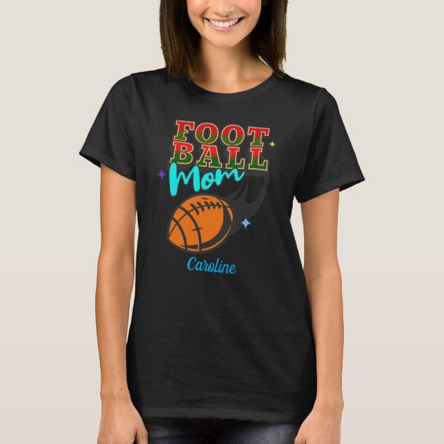 T-shirt Nom modifiable MOM FOOTBALL (Devant)