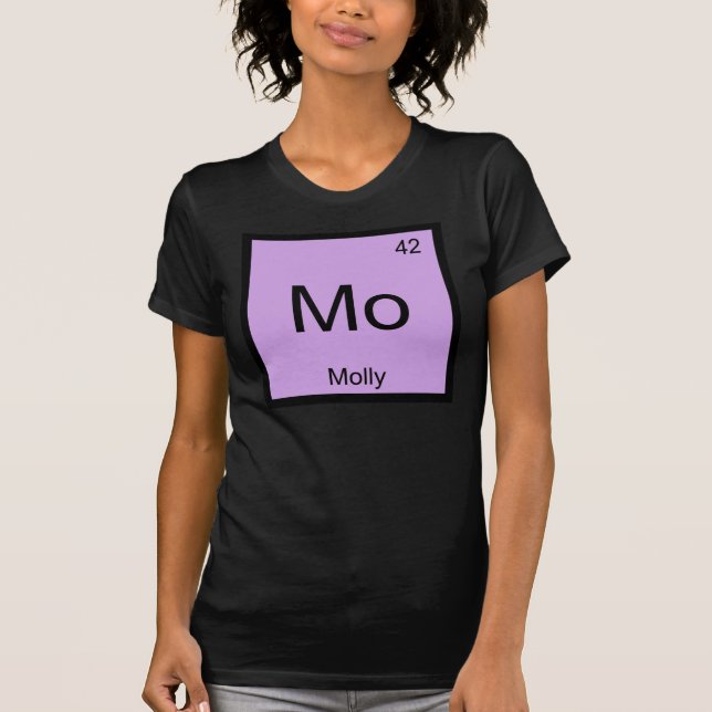 T-shirt Nom Molly Chimie Élément Tableau périodique (Devant)