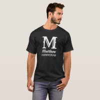 Nom Monogramme Masculin Cérémonie Mariage Noir