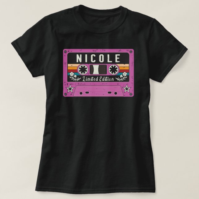 T-shirt Nom Nicole vintage (Design devant)