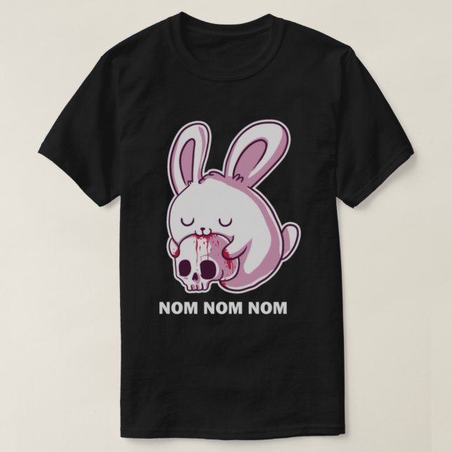T-shirt Nom Nom Nom Nom Killer Rabbit Design pour une coqu (Design devant)
