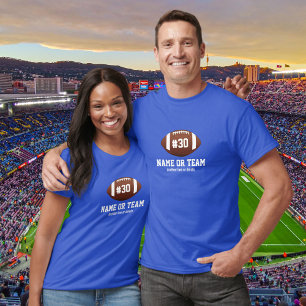 T-shirt Nom, numéro, équipe de conception de football pers