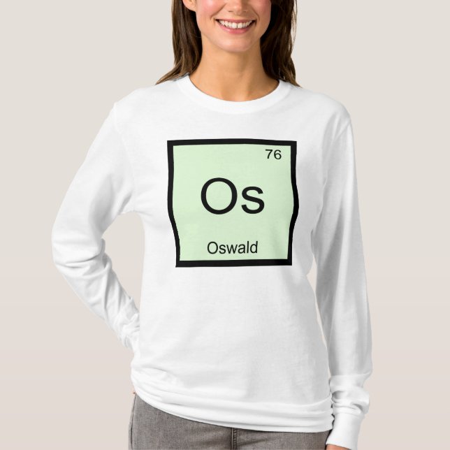 T-shirt Nom Oswald Chimie Élément Tableau Périodique (Devant)