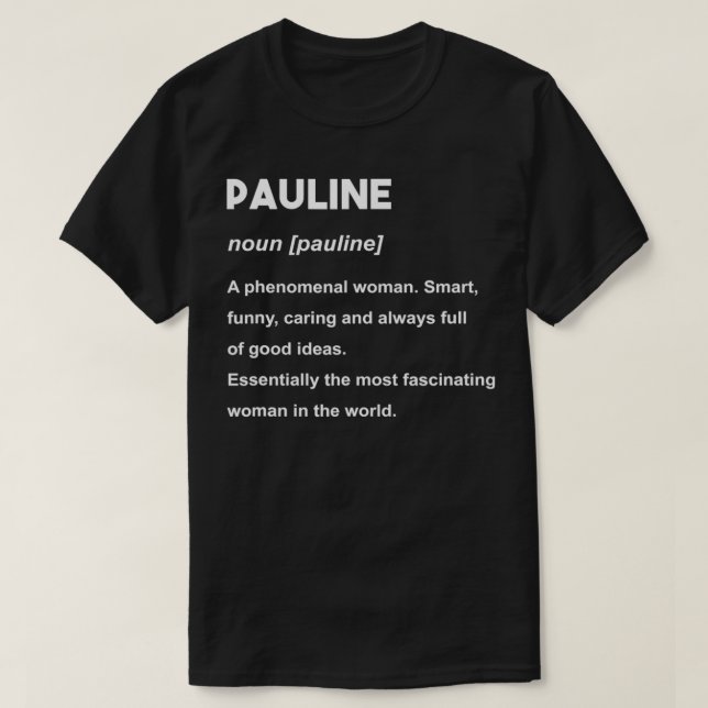 T-shirt Nom Pauline  (Design devant)