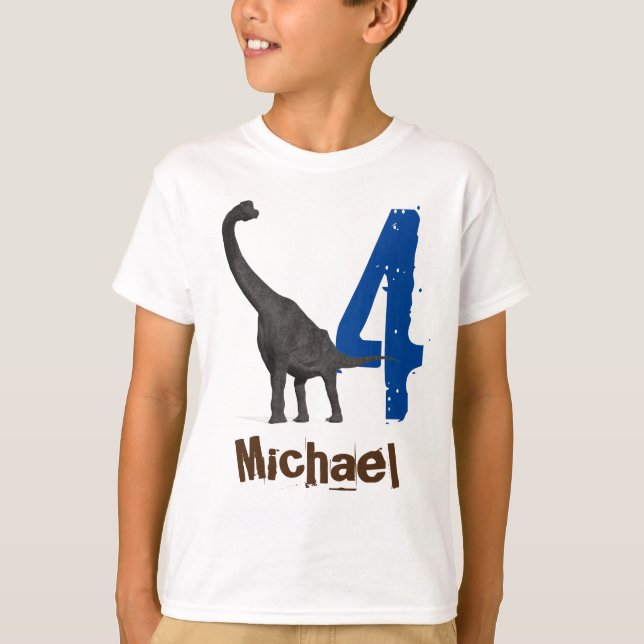 T-shirt Nom personnalisé Age Brachiosaurus (Devant)