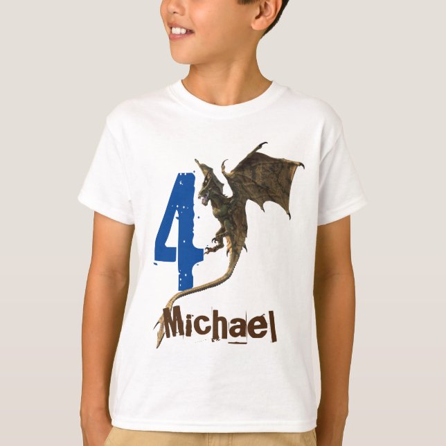 T-shirt Nom personnalisé Age Flying Dragon Imaginaire (Devant)