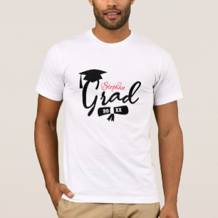 T-shirt Nom personnalisé Année de l'école Diplôme personna