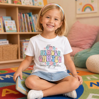 T-Shirt Nom personnalisé Apprentissage en maternelle Rétro