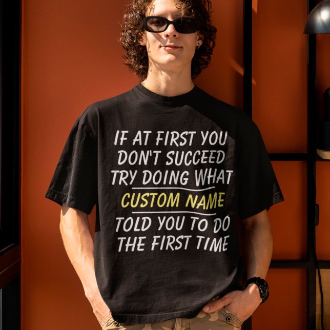 T-shirt Nom Personnalisé Avec Drôle Dit (Créateur téléchargé)