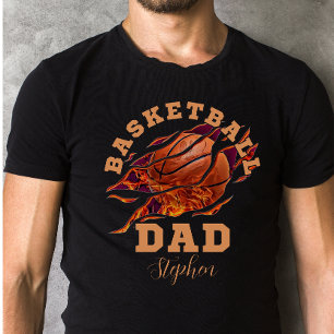 T-shirt Nom personnalisé basketball papa fête des pères