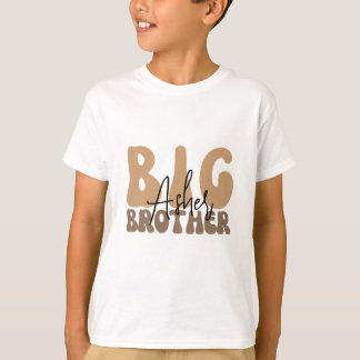 T-shirt Nom personnalisé boho grand frère enfant